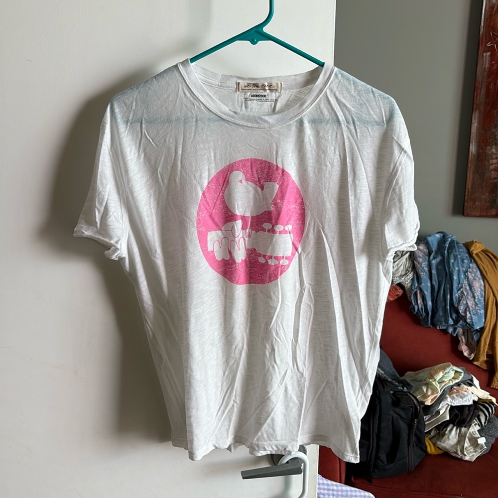 Free People We the Free “Woodstock” tee in white.